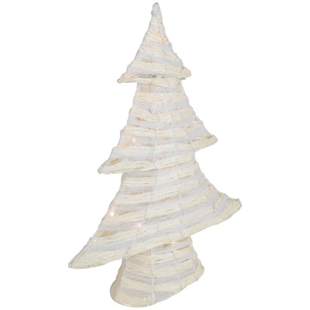 Cream Battery Operated Led Lighted Christmas Tabletop Tree