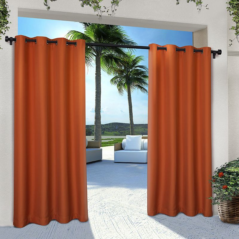 Exclusive Home 2-pack Indoor/Outdoor Solid Cabana Window Curtains