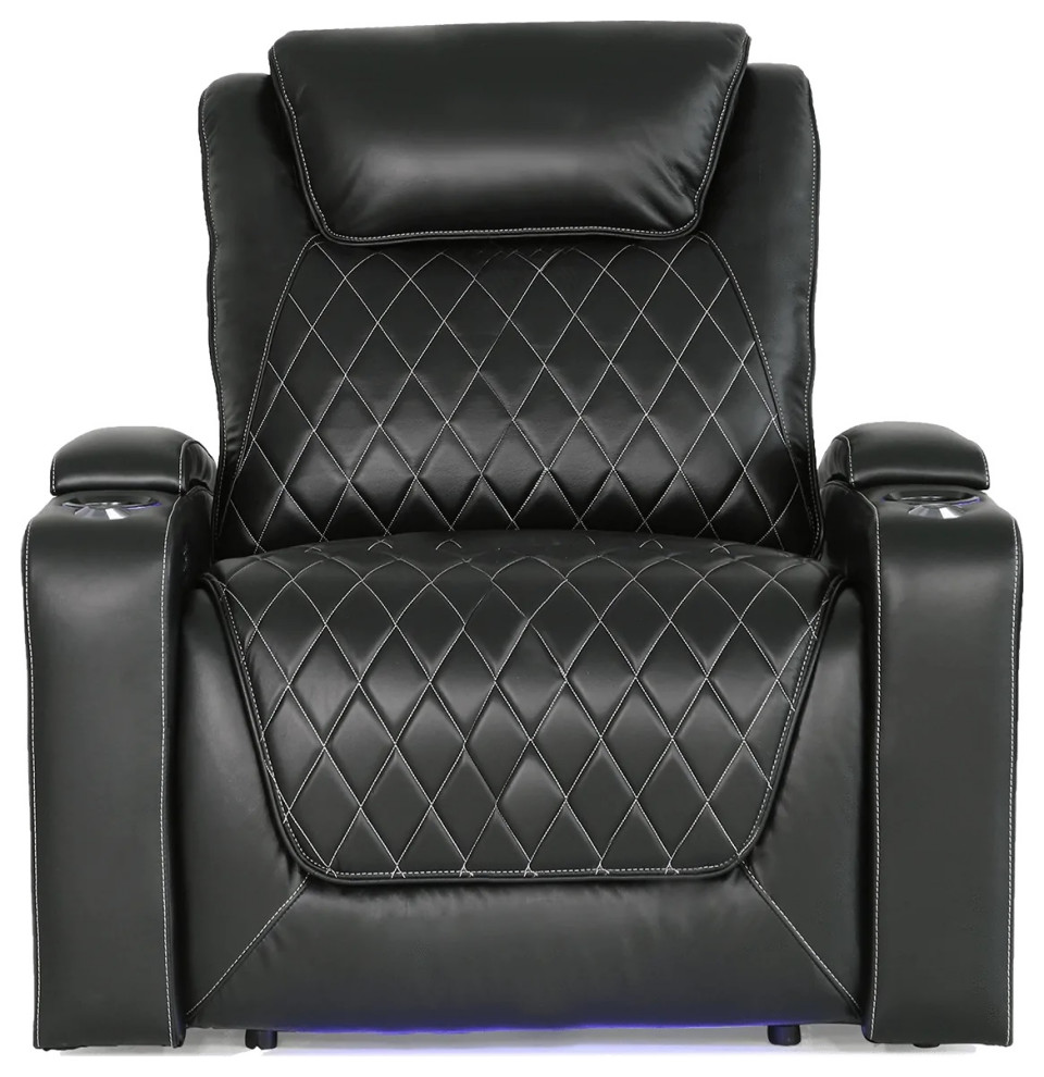 Valencia Oslo XL Top Grain Leather Home Theater Seating Power Headrest  ampLumbar   Theater Seating   by E VISION INTL INC.  Houzz