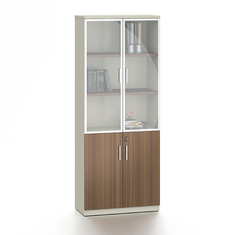 ANDERSON 2 Door Display Unit 80cm - Australian Gold Oak & Beige