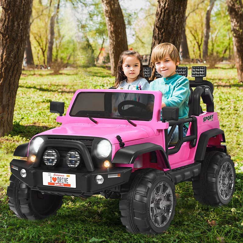 2-Seater Kids Ride on Truck, 12V Battery Electric Toddler Motorized Vehicles Riding Toy Car with Remote Control