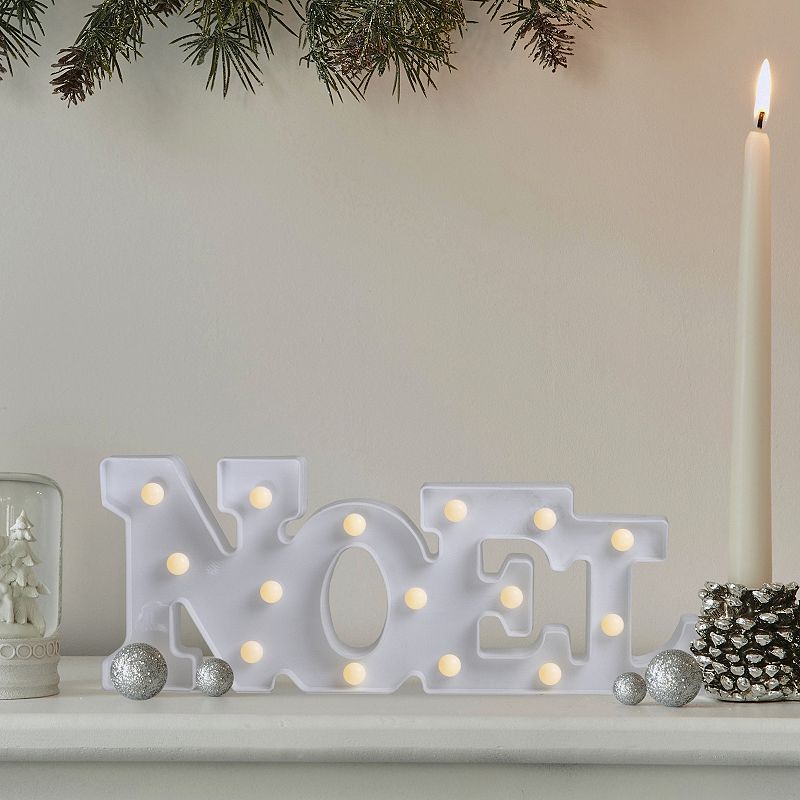 Northlight 17-in. White LED NOEL Christmas Marquee Wall Sign