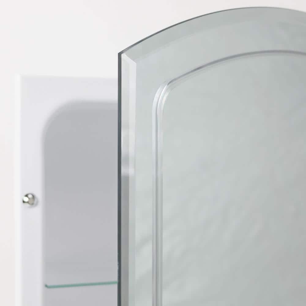 Deco Mirror 16 in W x 30 in H x 412 in D Frameless Recessed VGroove Beveled Eclipse Bathroom Medicine Cabinet