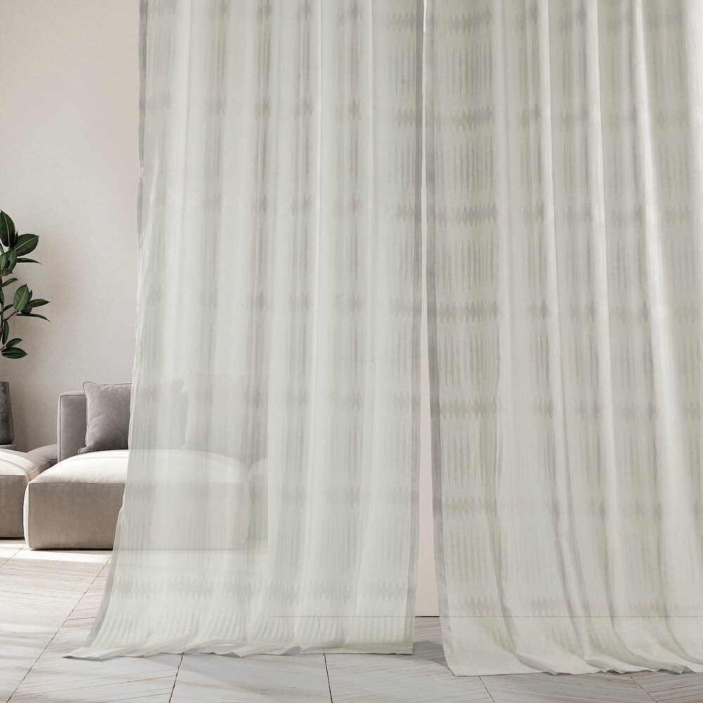 Exclusive Fabrics Polaris Patterned Linen Sheer Curtain (1 Panel)