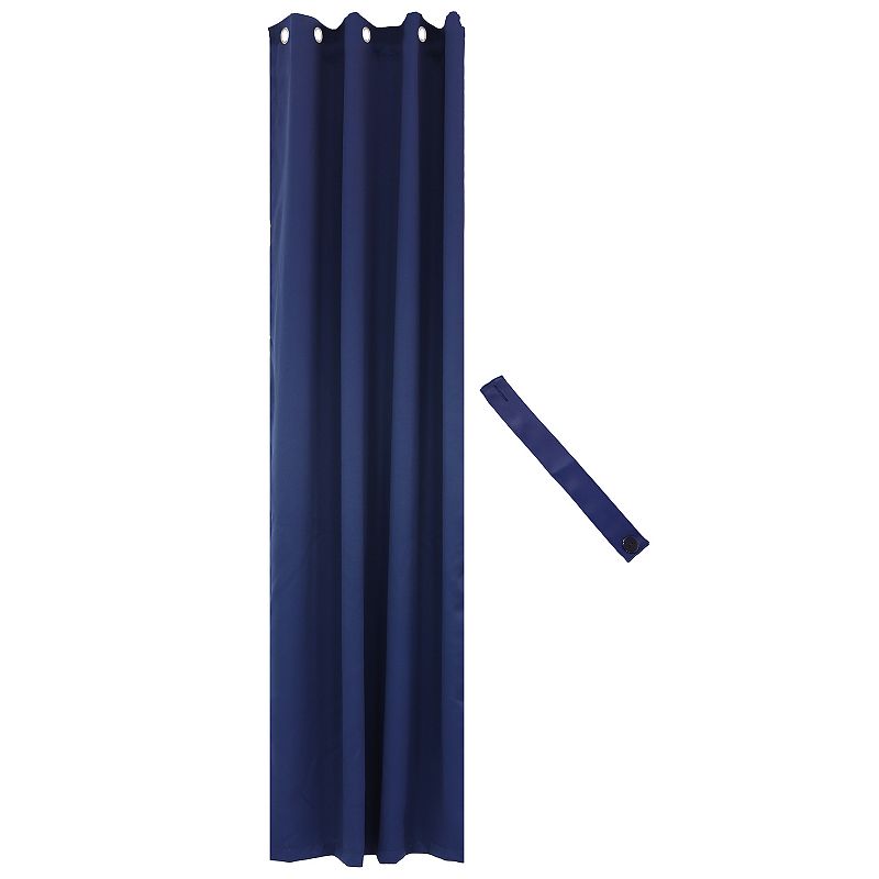 Indoor/Outdoor Blackout Curtain Panel with Grommet Top - 52 x 120 in (1.32 x 3 m) - Blue