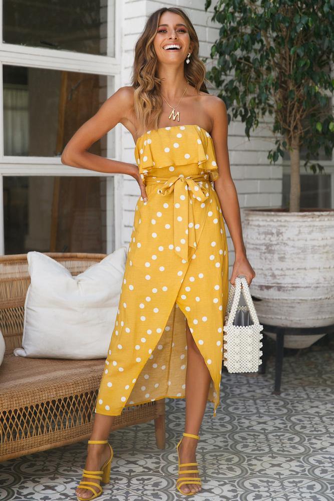 Love Never Felt So Good Midi Dress Mustard