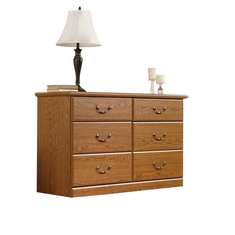 Pemberly Row 6 Drawer Bedroom Dresser in Carolina Oak