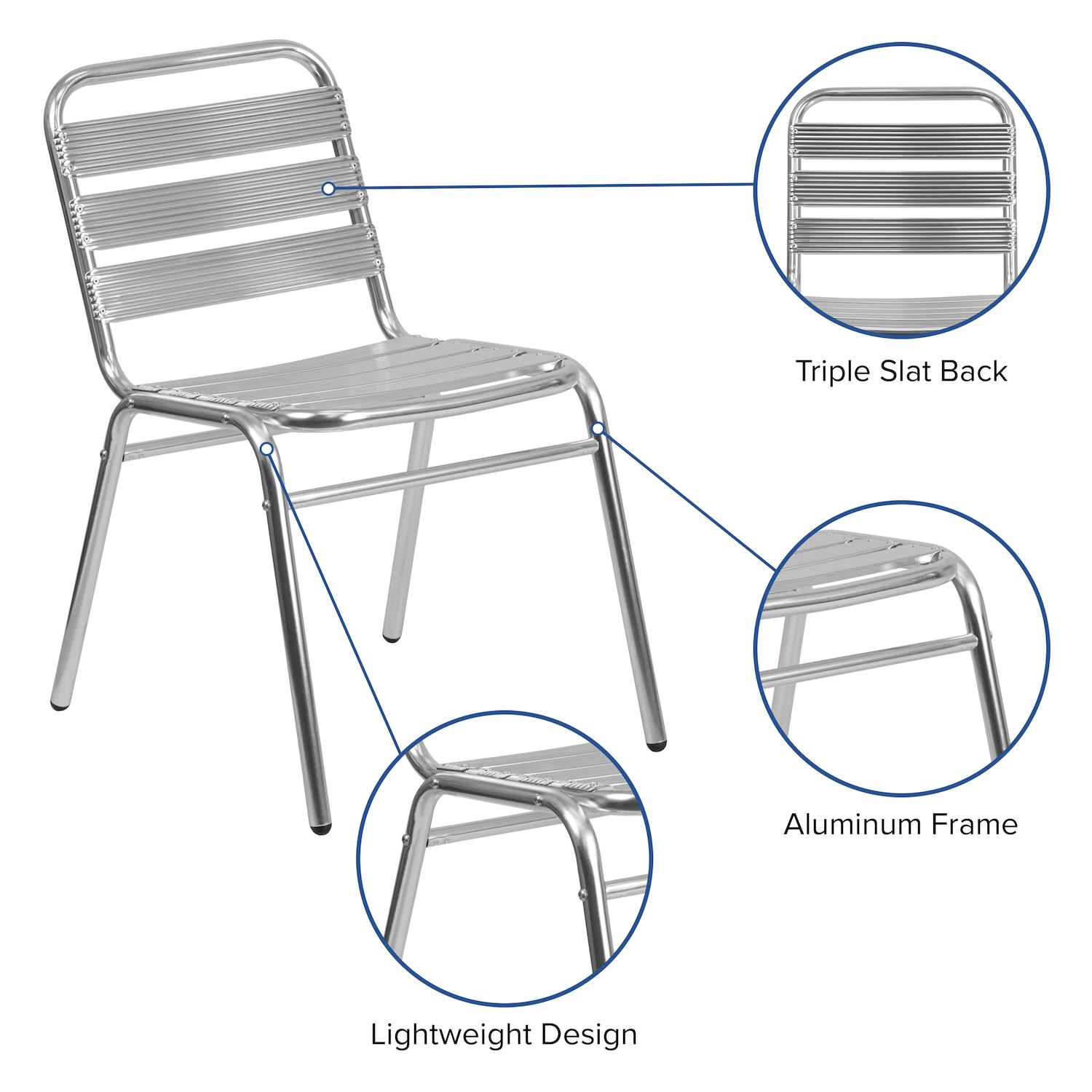 Flash Furniture Lila Commercial Indoor / Outdoor Stacking Chair