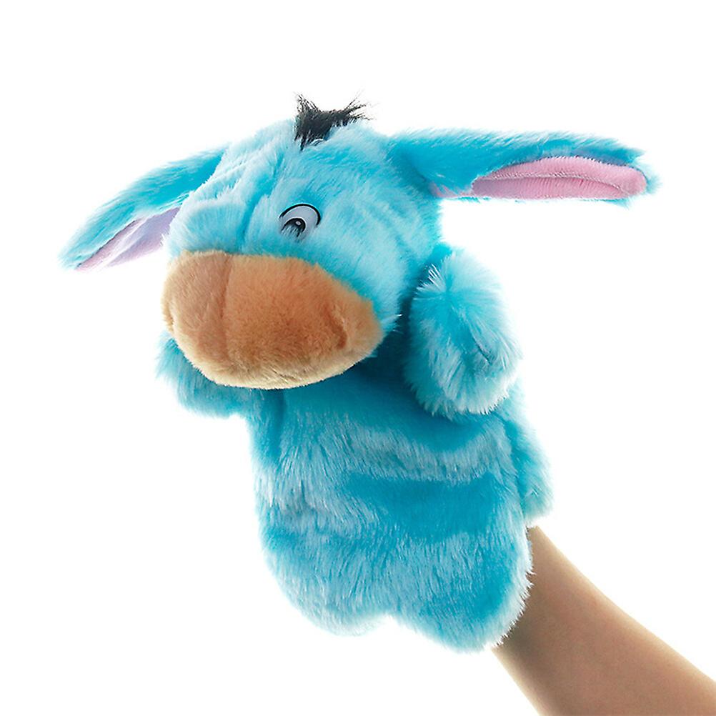 1pc Plush Hand Puppet Toy Cartoon Donkey Plush Finger Doll Toy For Kids Children (random Color)