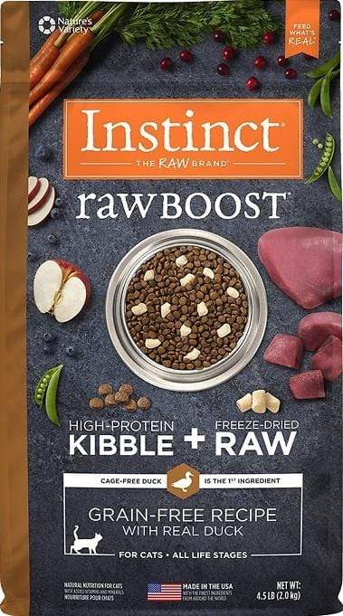 Instinct Raw Boost Grain Free Recipe with Real Duck Natural Dry Cat Fo