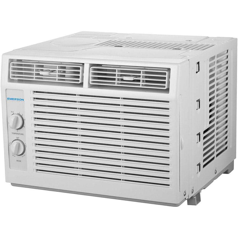 EQK 5000 BTU 115V Window AC with Mechanical Controls Rooms up to 150 Sq Ft Quiet Operation AutoRestart Washable Filter