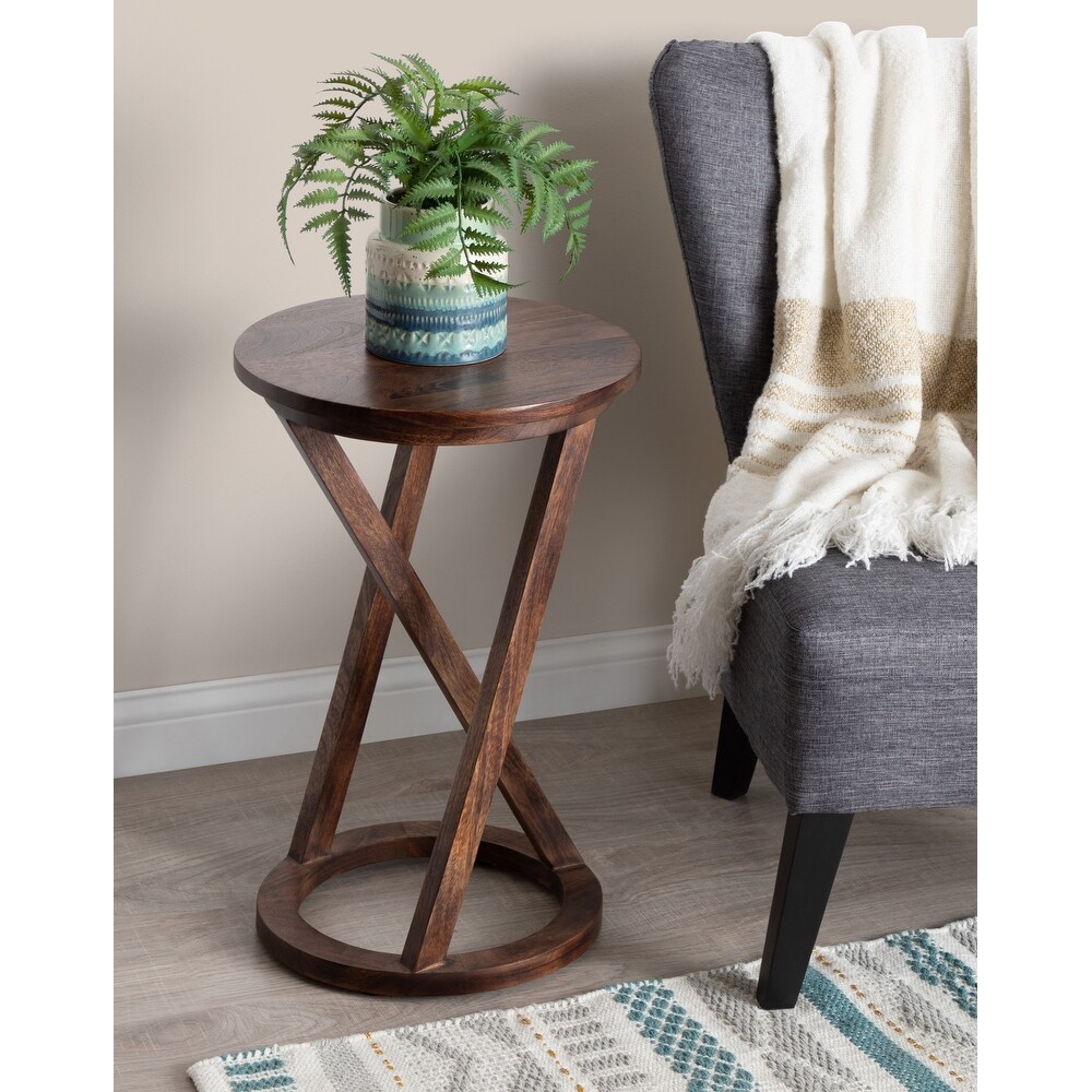 Kate and Laurel Aja Modern Wood Accent Table