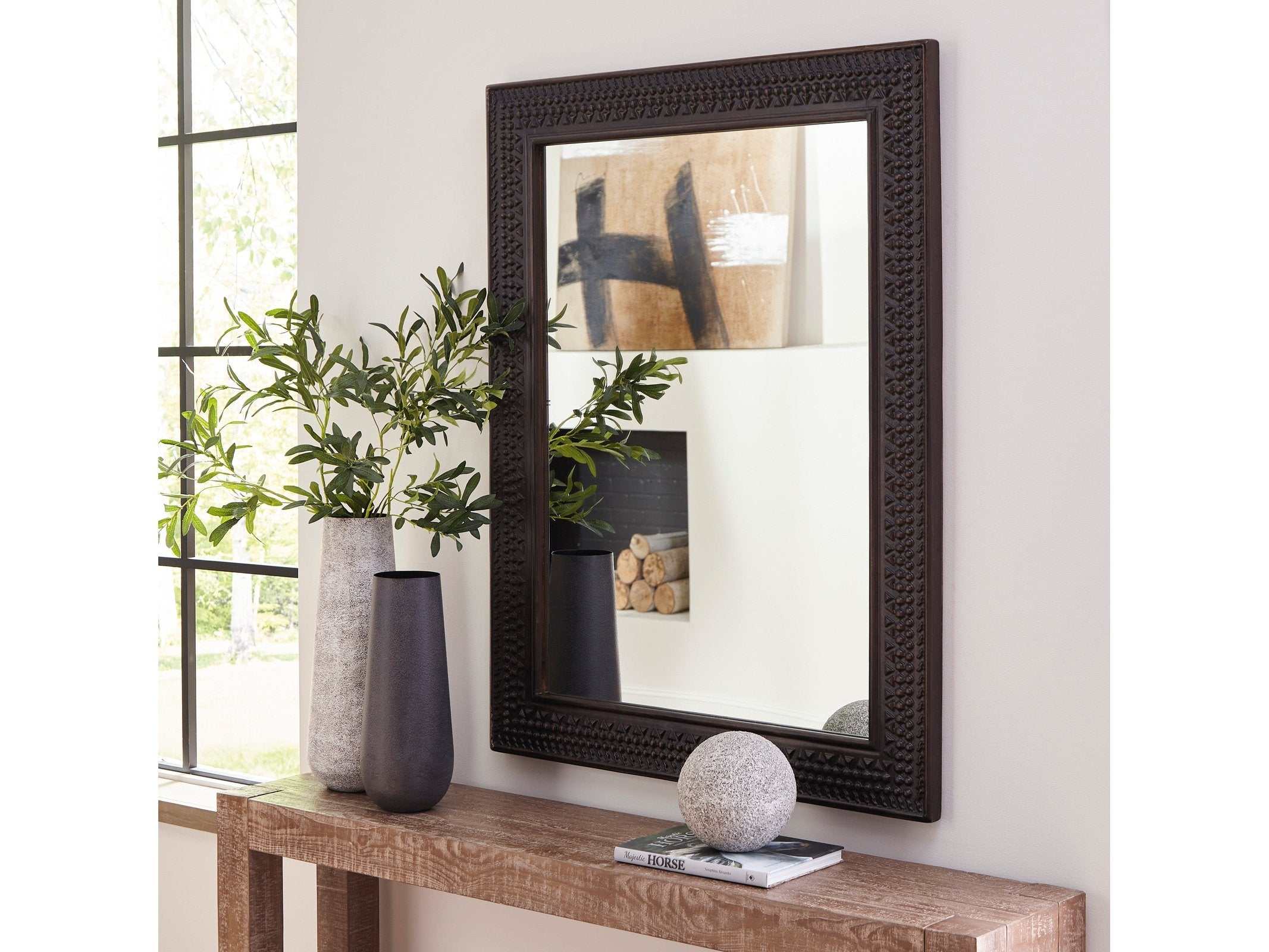 (Online Special Price) Balintmore Dark Brown Accent Mirror