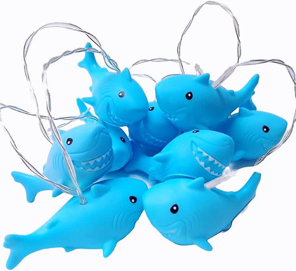 1.5m 10 Led Shark String Lights Battery Operated Fantastic For Bedroom， Baby Room， Kids Room， Birthday Party (shark)