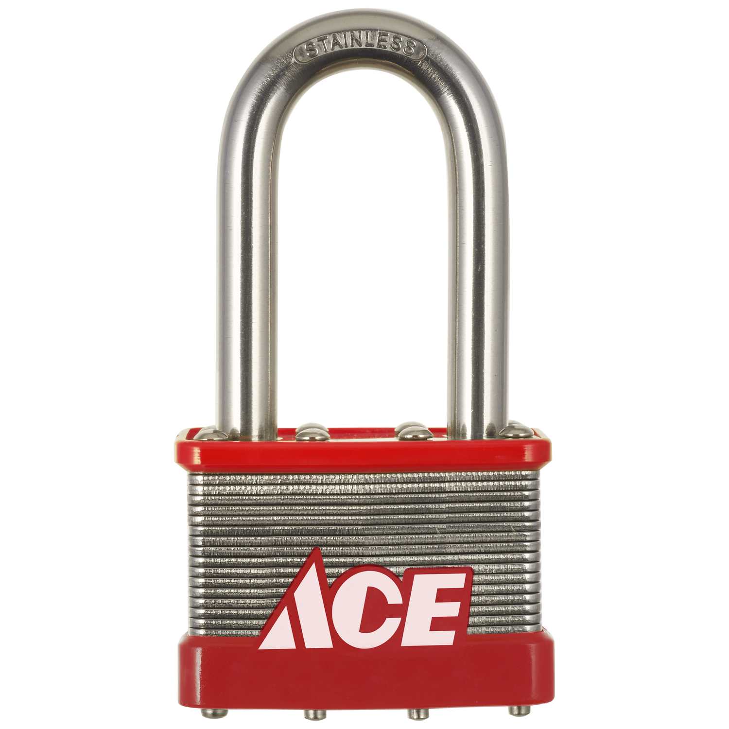 Ace 1.5 in. H X 2 in. W Stainless Steel 4-Pin Cylinder Padlock