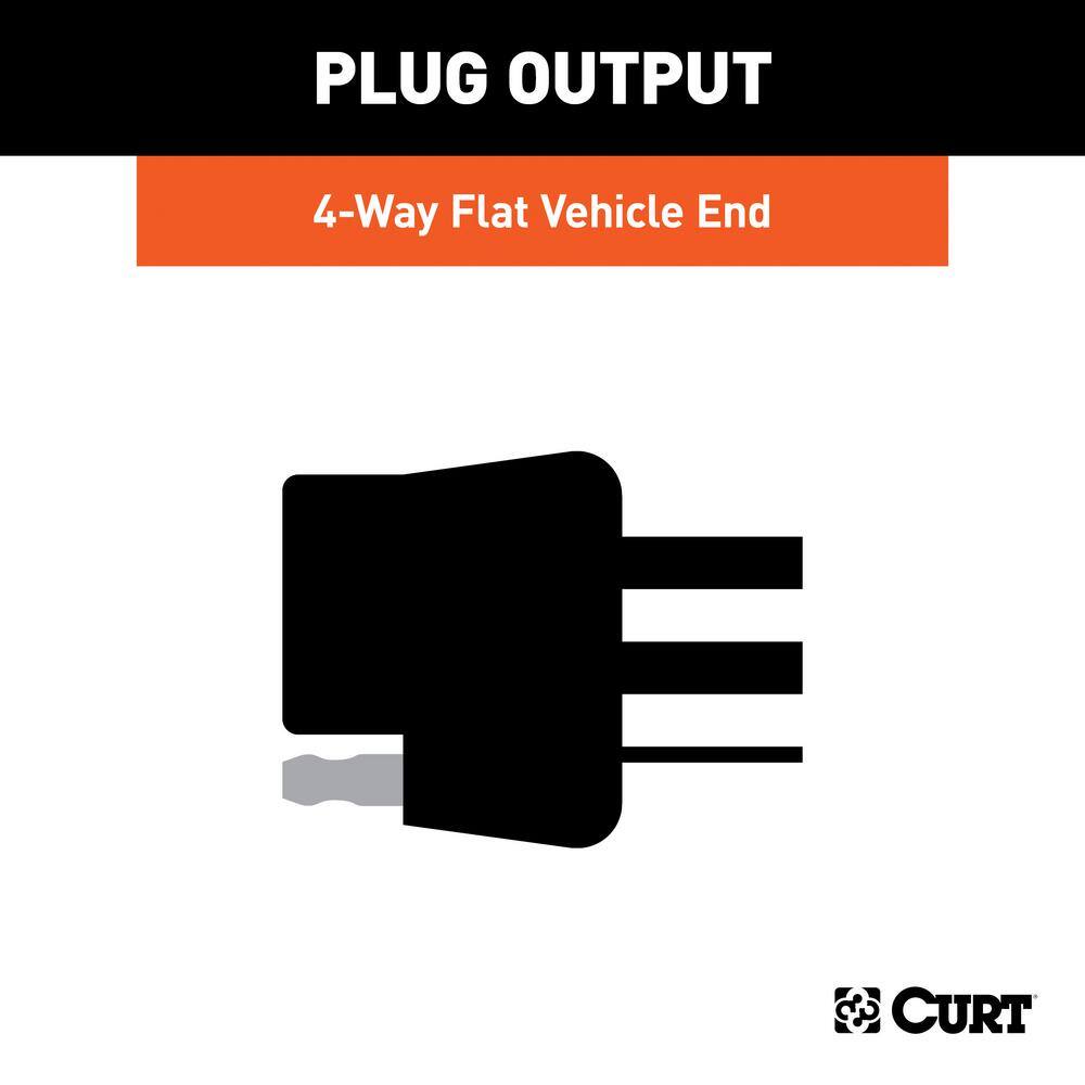 CURT Custom Vehicle-Trailer Wiring Harness 4-Flat Select Subaru Vehicles OEM Tow Package Required Quick T-Connector 56040