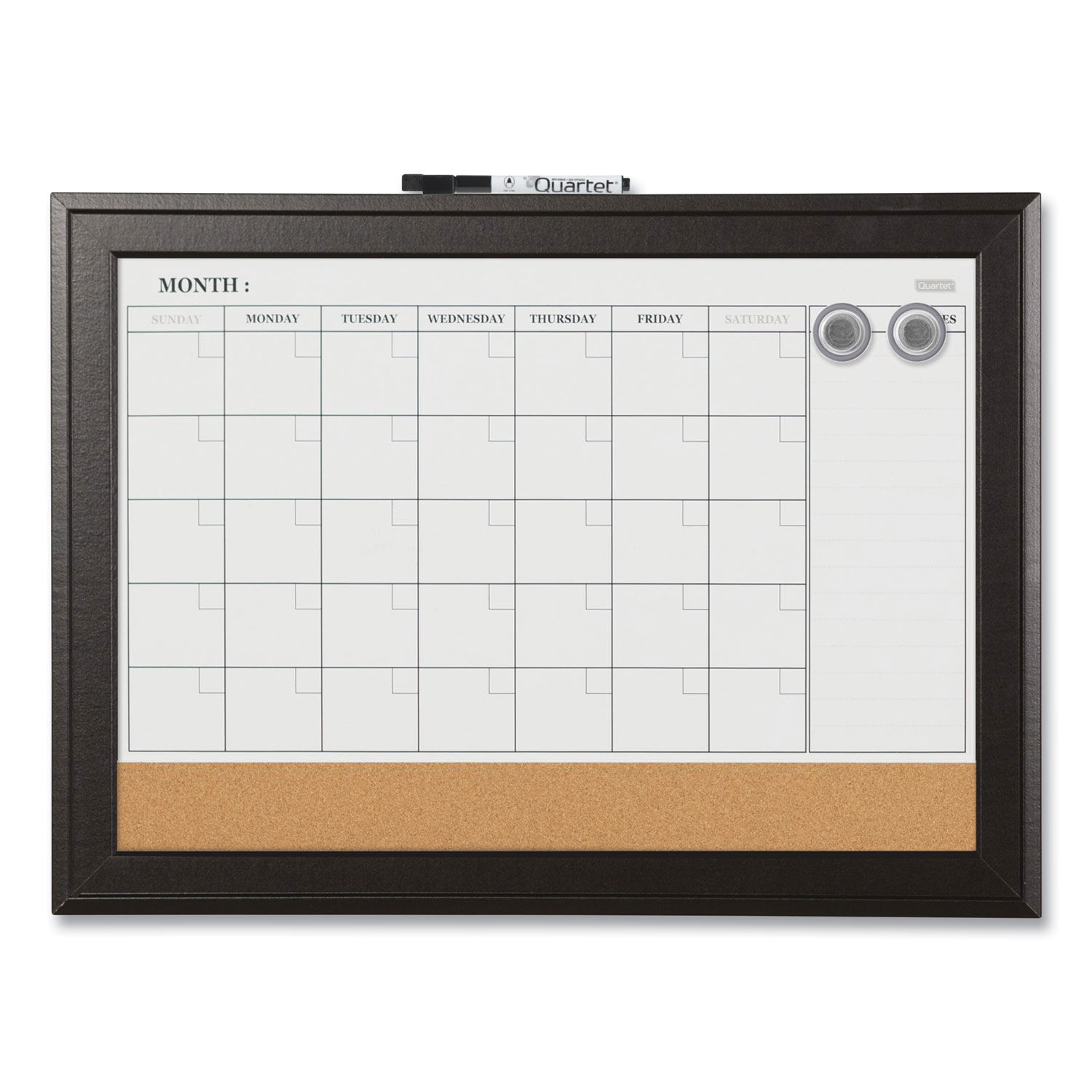 Home Decor Magnetic Combo Dry Erase Board with Cork Board on Bottom by Quartetandreg; QRT79275