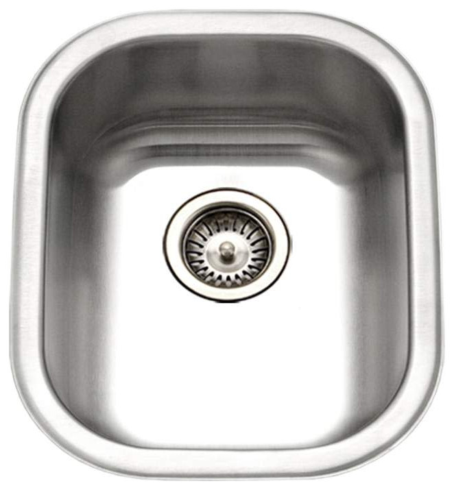 Houzer CS 1407 Club 13 5/8 quotSingle Basin Undermount 18 Gauge   Contemporary   Bar Sinks   by Buildcom  Houzz