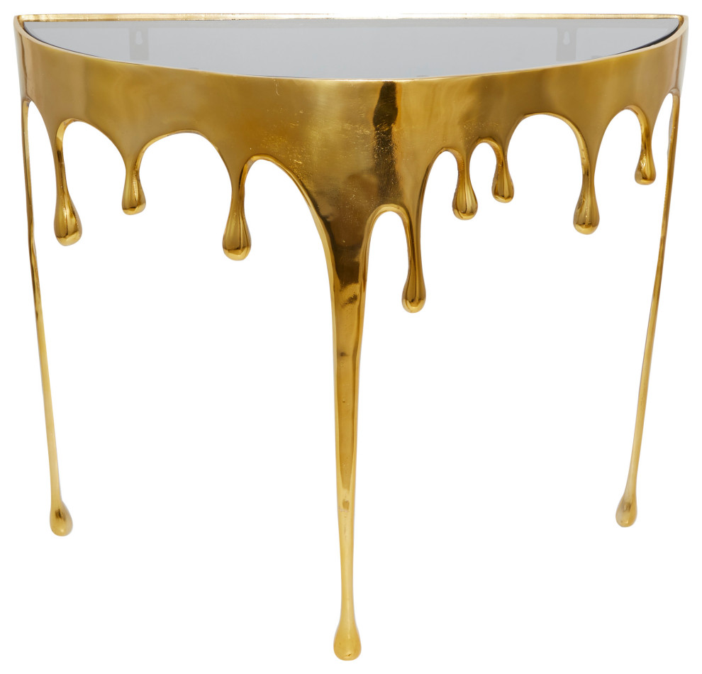 Contemporary Gold Aluminum Console Table 563207   Contemporary   Console Tables   by Brimfield  ampMay  Houzz