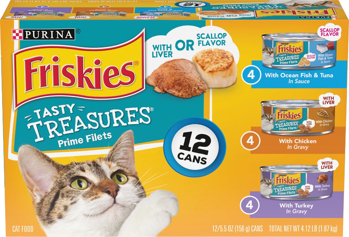 Purina Friskies Tasty Treasures Wet Cat Food 12-Pack