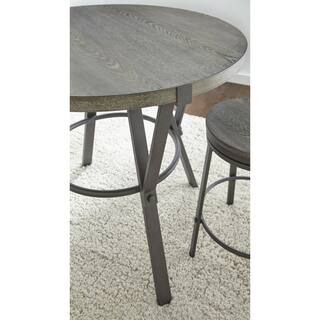 Steve Silver Company Portland 42 in. Round Gray Wood and Ash Veneer Top Counter Table (Seats up to 4) OR420PT