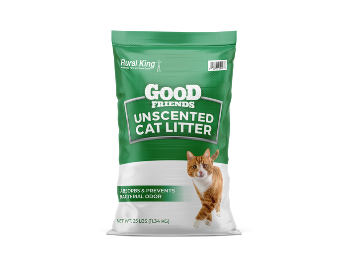 Good Friends Unscented Cat Litter， 25 lb. Bag