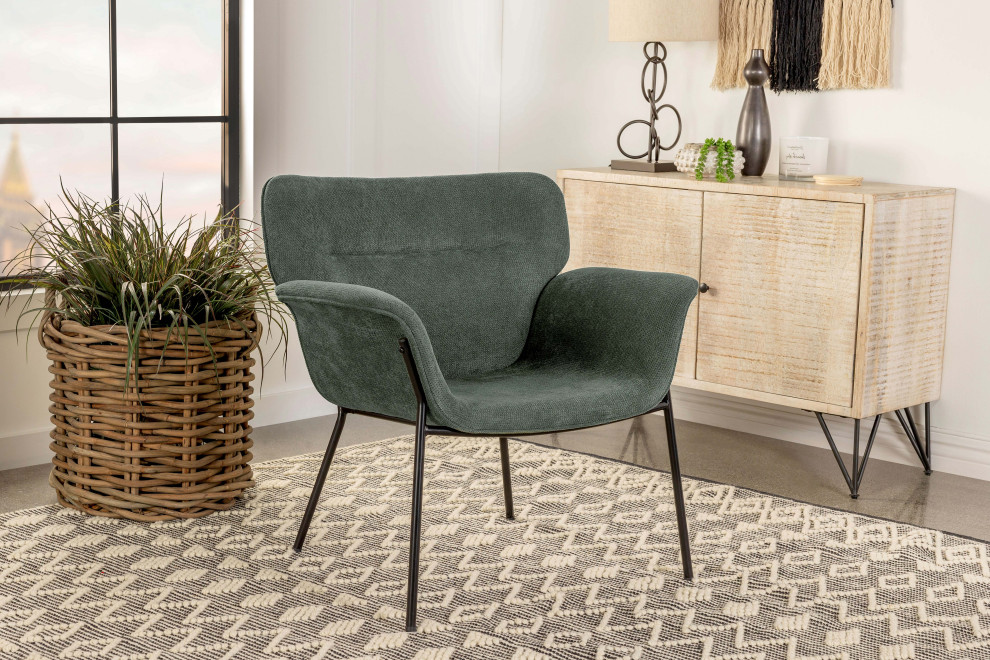 Davina Upholstered Flared Arms Accent Chair Ivy   Modern   Armchairs And Accent Chairs   by Modon  Houzz