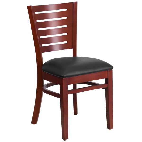 Flash Furniture Slat Back Mahogany Wooden Restaurant Chair