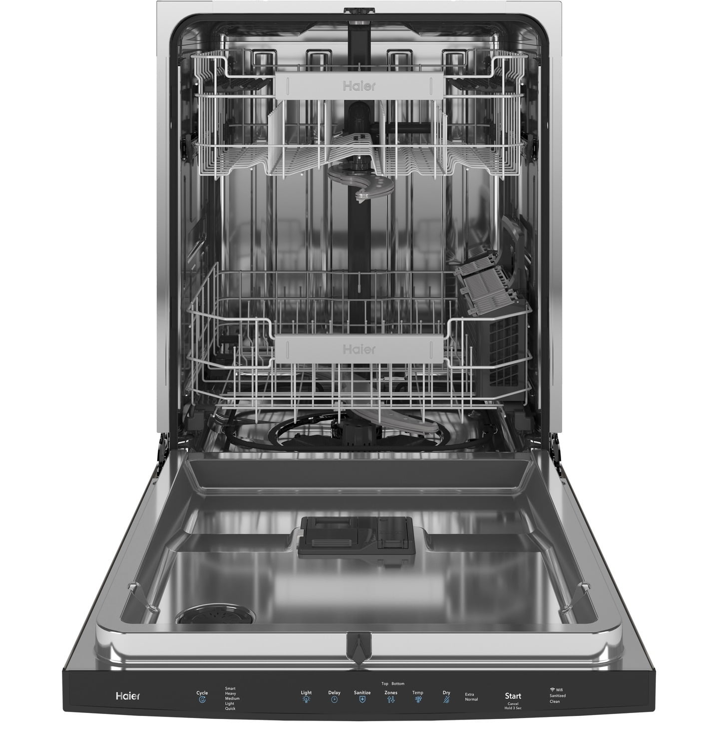 Haier QDP555SBNTS Haier Smart Top Control With Stainless Steel Interior Dishwasher With Sanitize Cycle