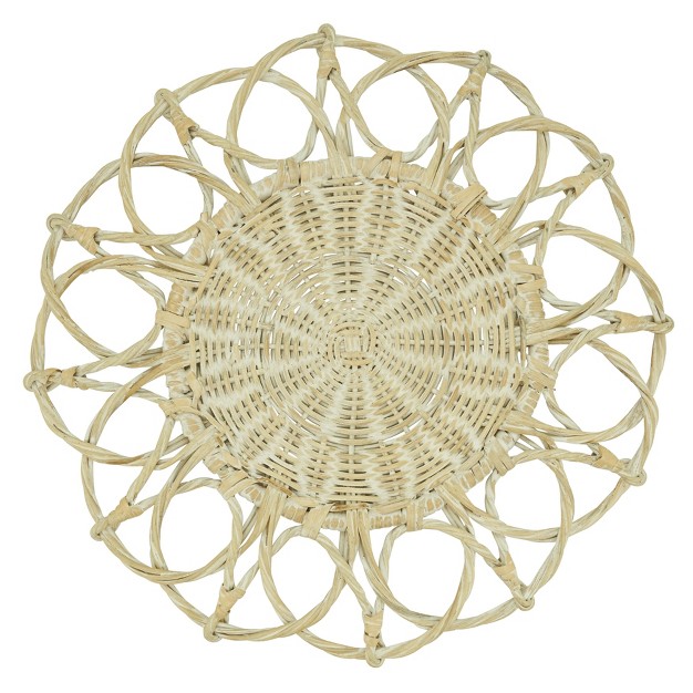 Saro Lifestyle Table Placemats With Twisted Rattan Design set Of 4