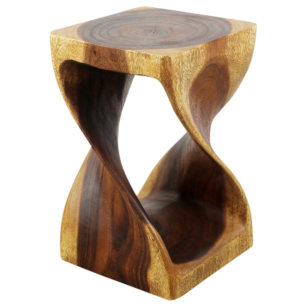 Haussmann? Original Wood Twist Stool 10 X 10 X 16 In High Walnut Oil - 10 x 10 x 16