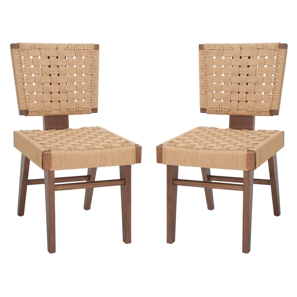 SAFAVIEH Couture Susanne Woven Dining Chair (Set of 2)   19 in. W x 24 in. D x 35 in. H