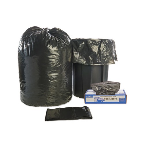 Stout By Envision Total Recycled Content Plastic Trash Bags  STOT4349B15