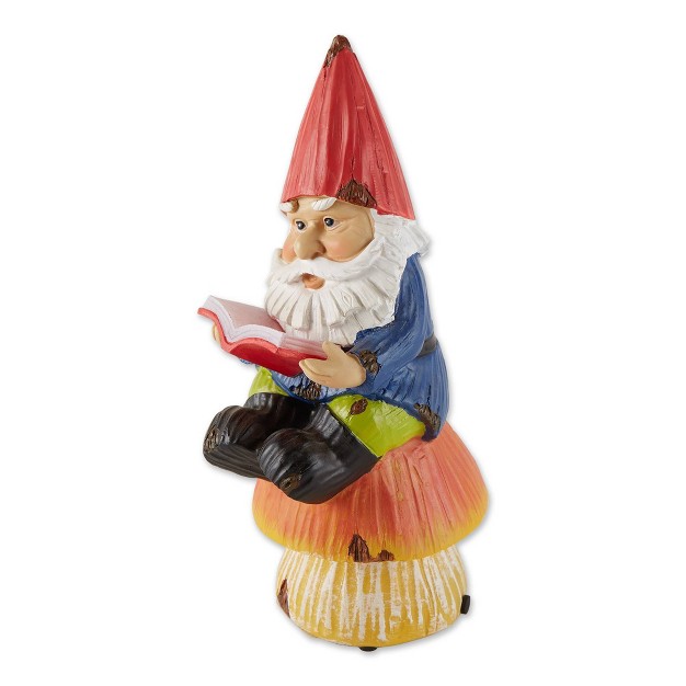 Polyresin Bookworm Gnome Solar Statue Zingz amp Thingz