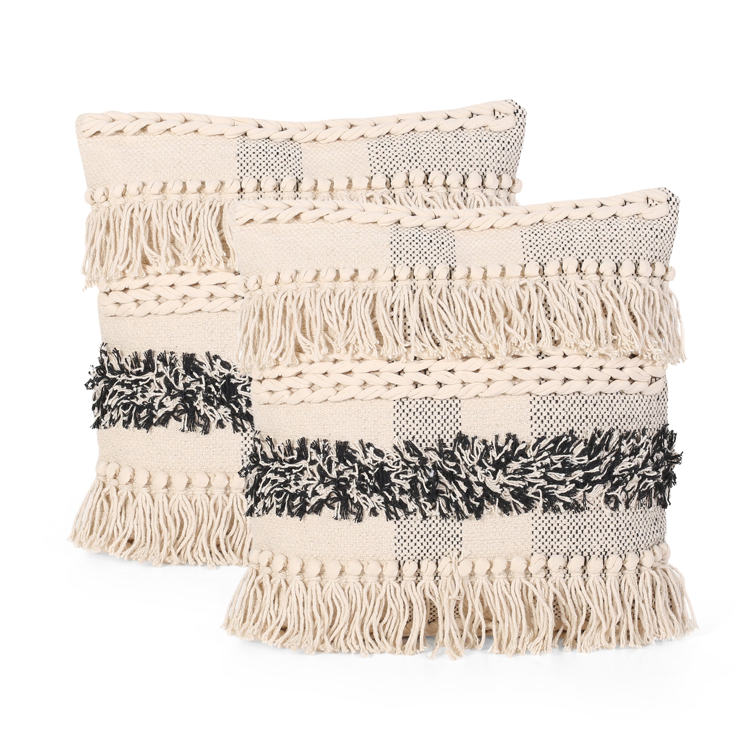 Stella Boho Cotton Pillow Cover (Set of 2)