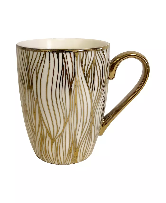 Certified International Matrix 6-Pc. Gold Plated Mugs