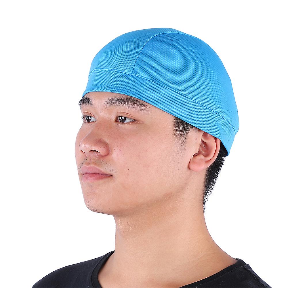 Men Women Under Helmet Liner Cap Outdoor Sport Cycling Bicycle Skull Hat Blue