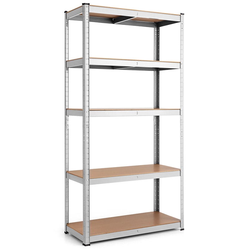 5 Tier Metal Garage Shelving for Storage Heavy Duty Garage Organization Adjustable Tool Utility Rack