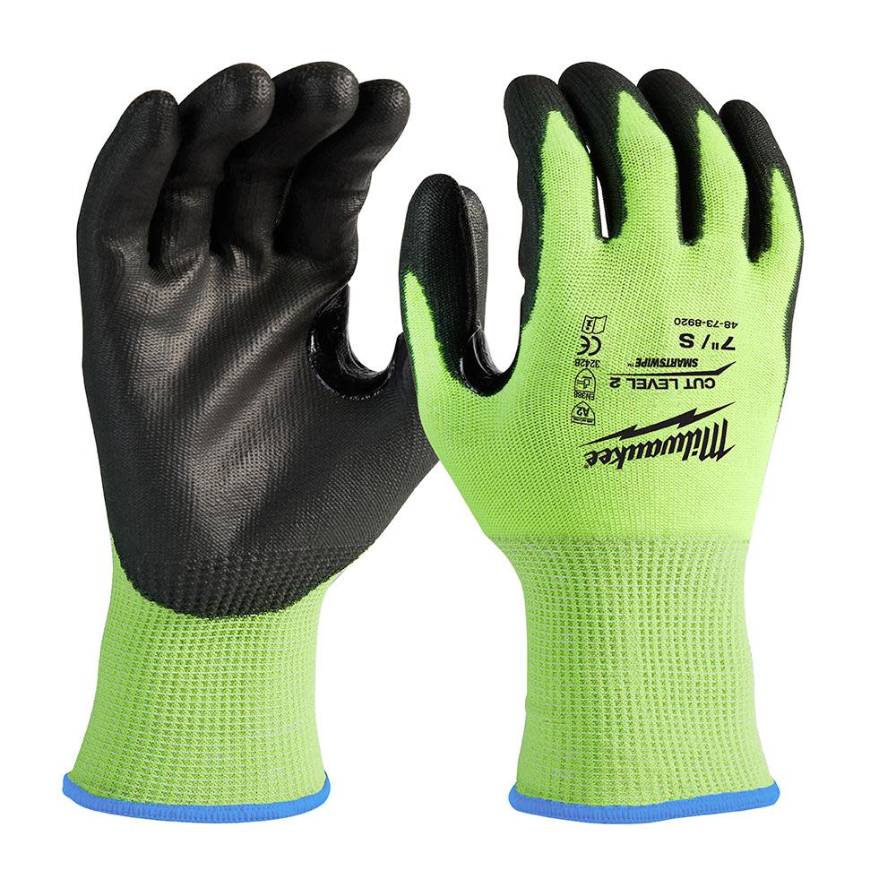 MW Cut Level 2 Gloves Hi Vis Polyurethane Dipped 48-73-8920M910 from MW