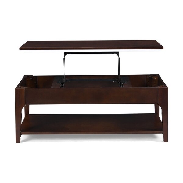 Johan Transitional Wood Rectangle Lift Top Coffee Table