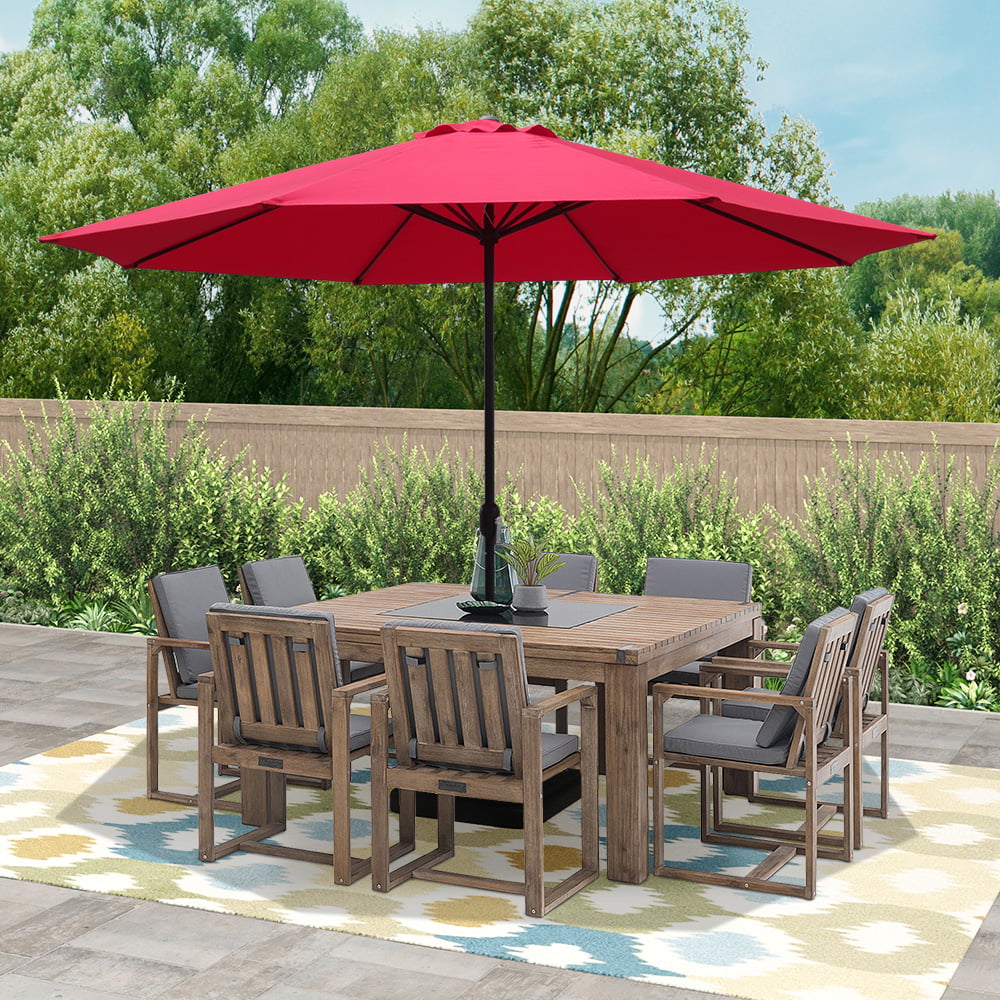 Abble 8' Red Octagon Table Patio Umbrella