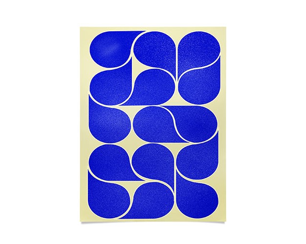 Showmemars Blue Midcentury Shapes No8 Poster Society6