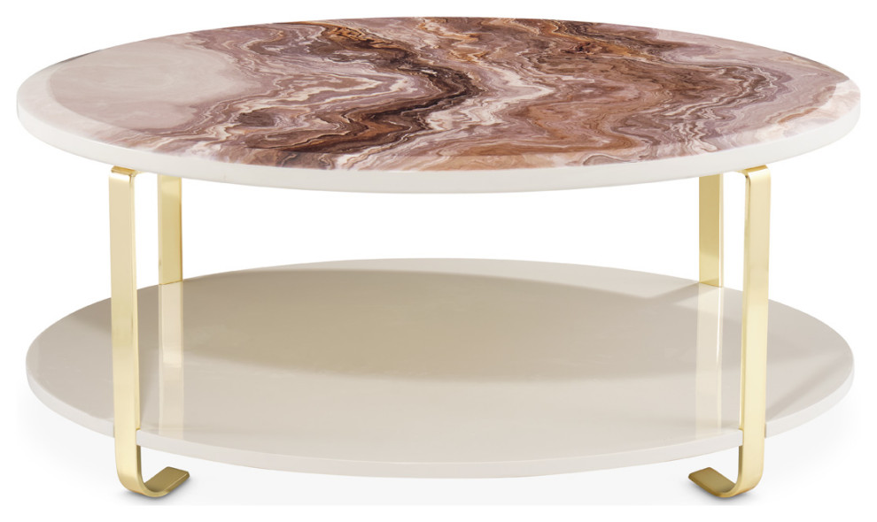 Ariana Cocktail Table  Gold   Contemporary   Coffee Tables   by Michael Amini  Houzz