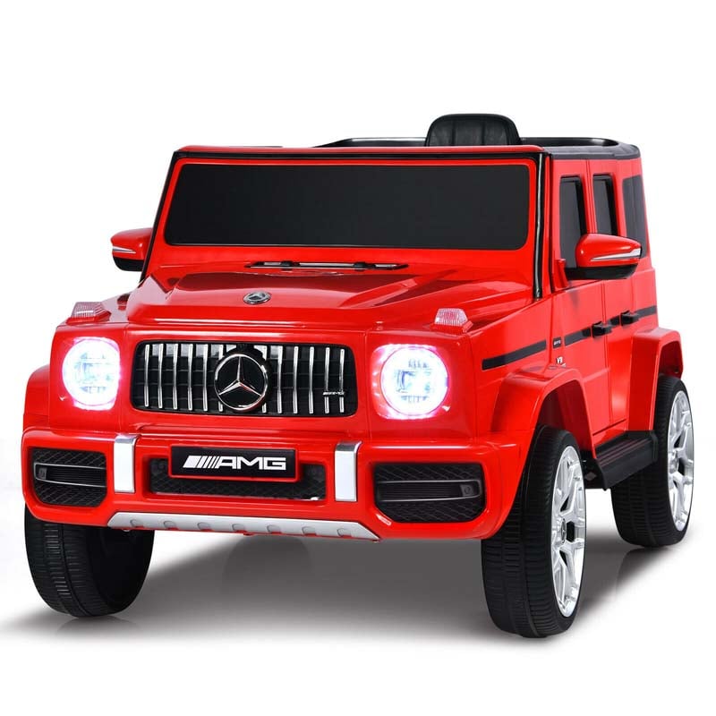 Licensed Mercedes-Benz G63 Kids Ride On Car, 12V Battery Powered Electric Toy Car with Spring Suspension