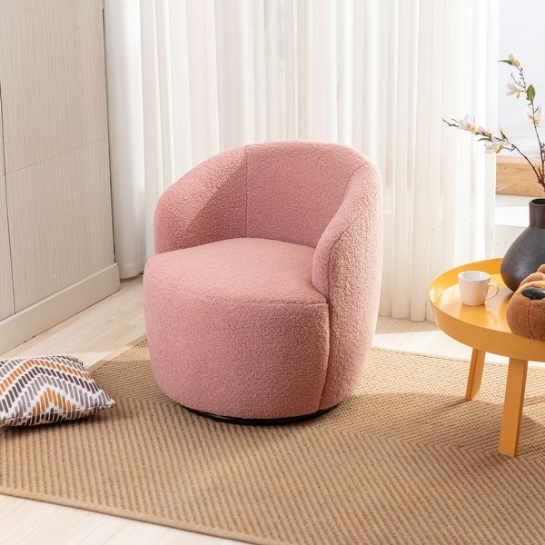 Swivel Accent Armchair Barrel chair， Fabric，25.6