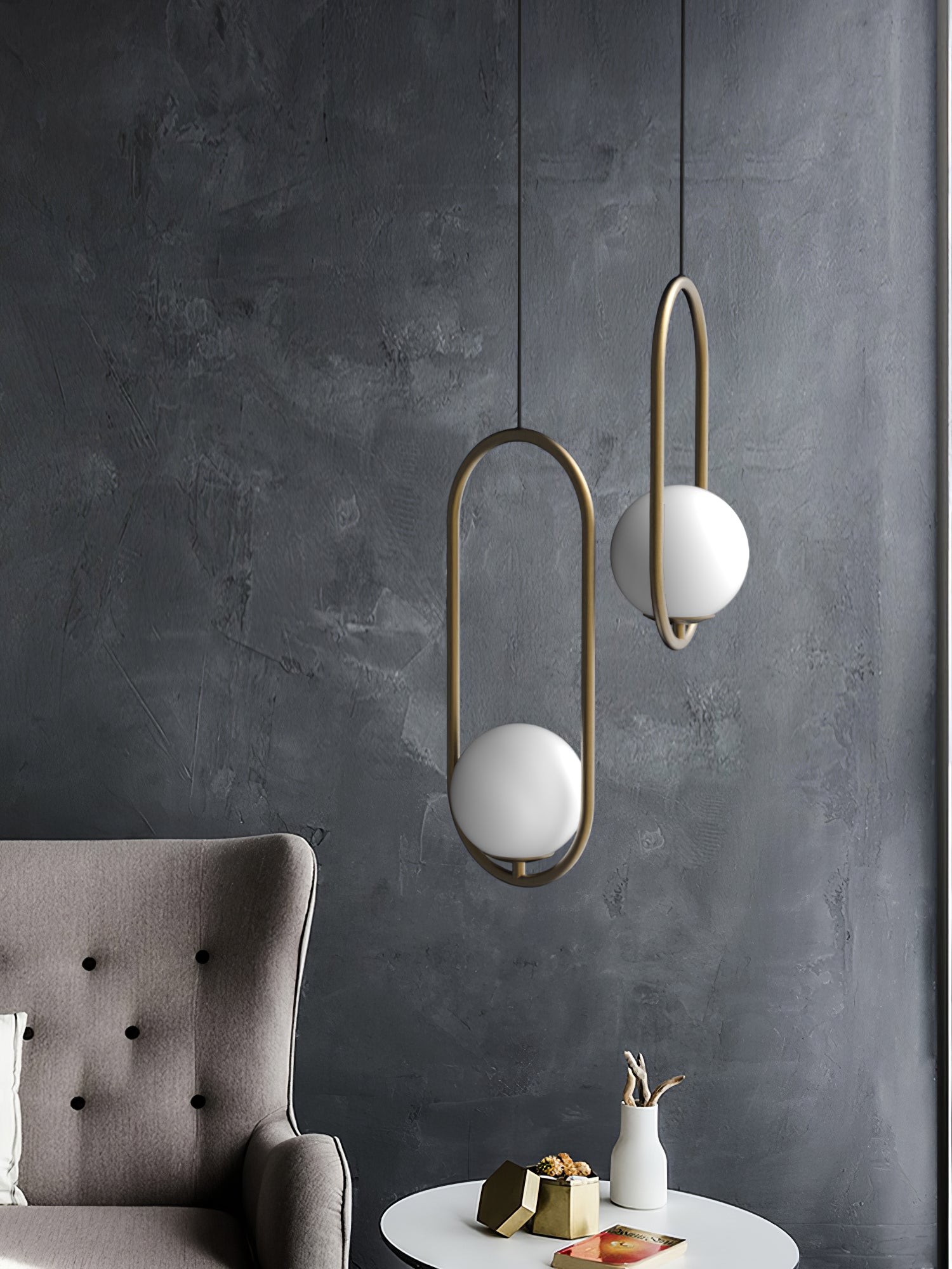 Mila Brass Pendant Swag Light