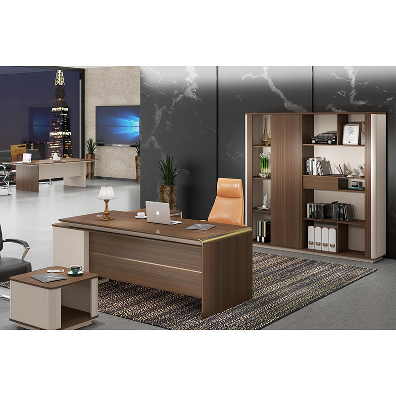 ANDERSON Executive Desk 2.0M Reversible - Australian Gold Oak