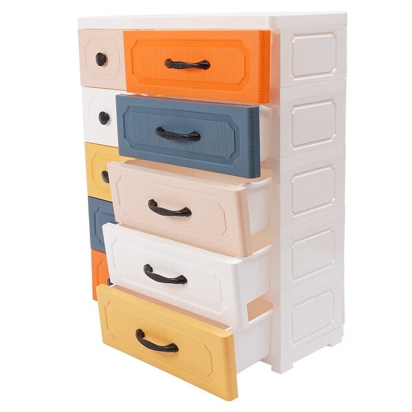 Plastic 10-Drawers Dresser Colorful Storage Cabinet Chest - - 37133711