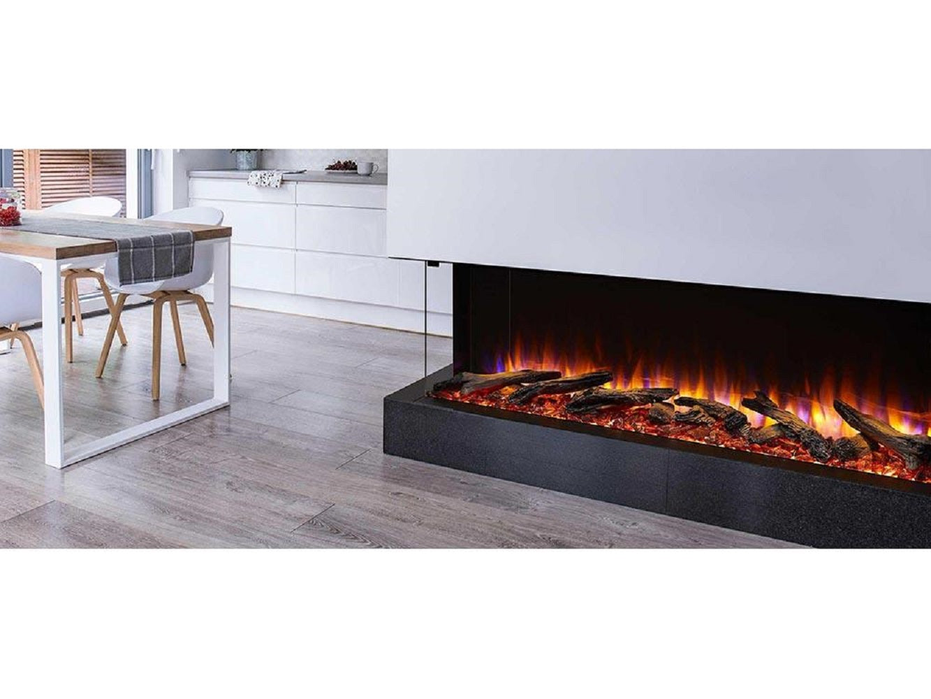 SimpliFire Scion Trinity 55 inch Trinity Linear Electric Fireplace - Black