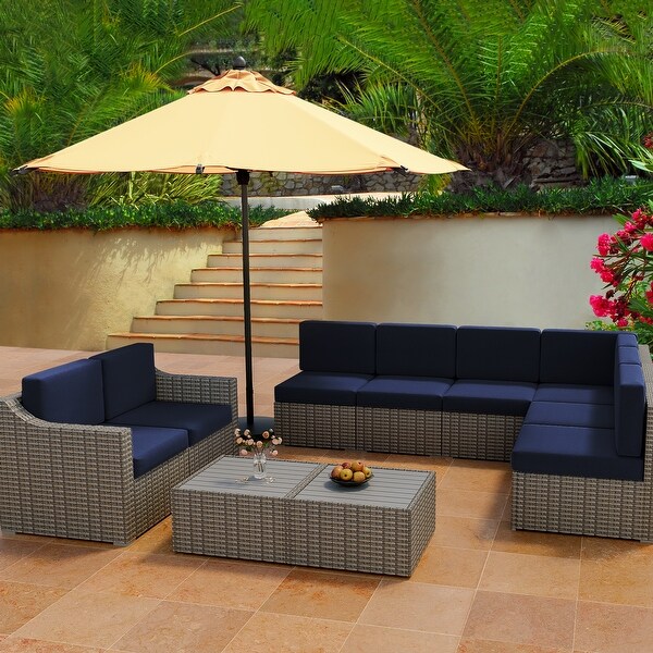 10 Piece Patio Sectional Conversation Set